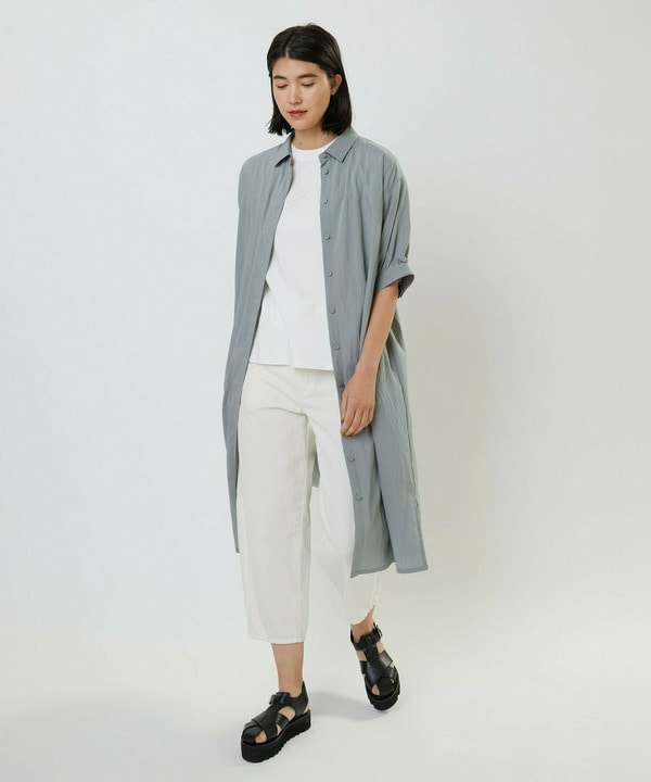 【Lサイズ】レーヨンナイロンライトワッシャーワンピース 詳細画像