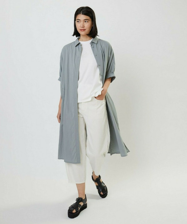 【Lサイズ】レーヨンナイロンライトワッシャーワンピース 詳細画像