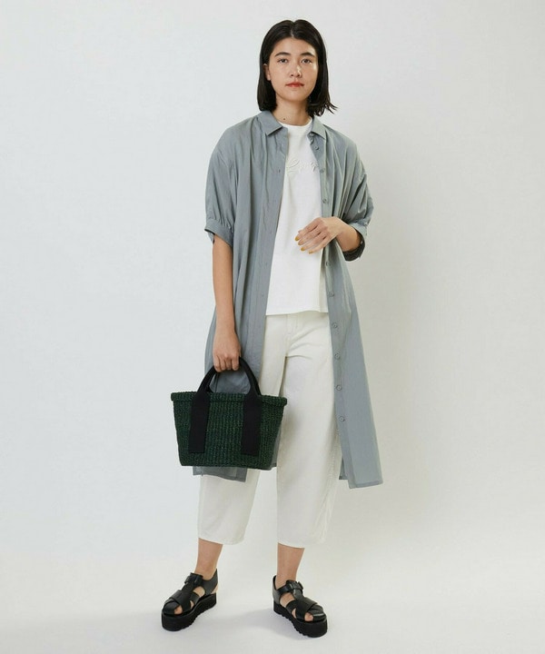 【Lサイズ】レーヨンナイロンライトワッシャーワンピース 詳細画像