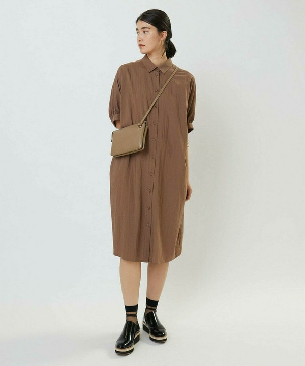 【Lサイズ】レーヨンナイロンライトワッシャーワンピース 詳細画像