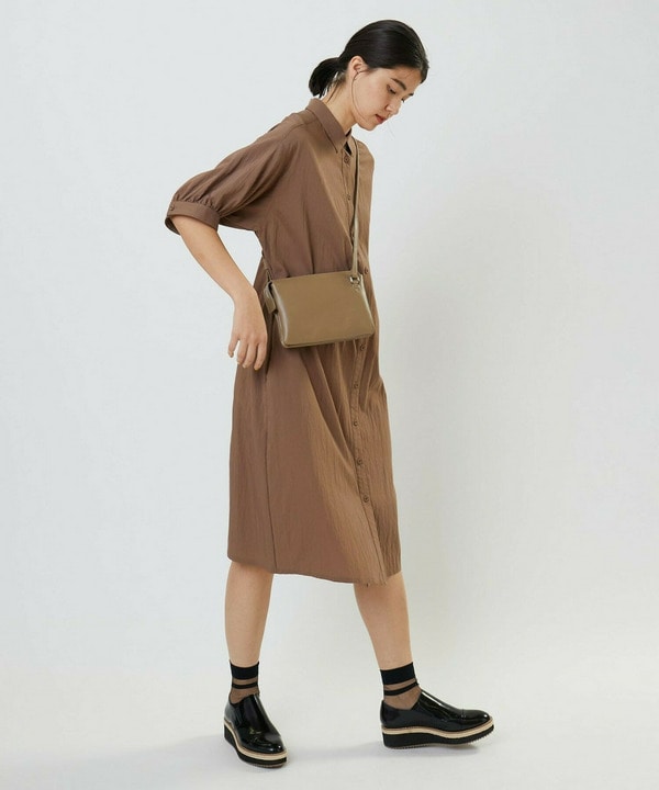 【Lサイズ】レーヨンナイロンライトワッシャーワンピース 詳細画像