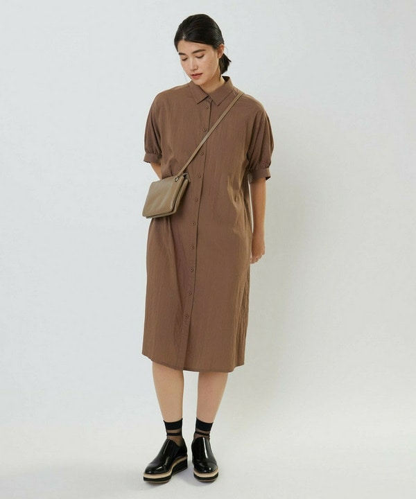 【Lサイズ】レーヨンナイロンライトワッシャーワンピース 詳細画像