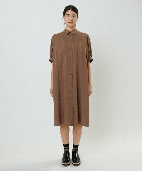 【Lサイズ】レーヨンナイロンライトワッシャーワンピース 詳細画像